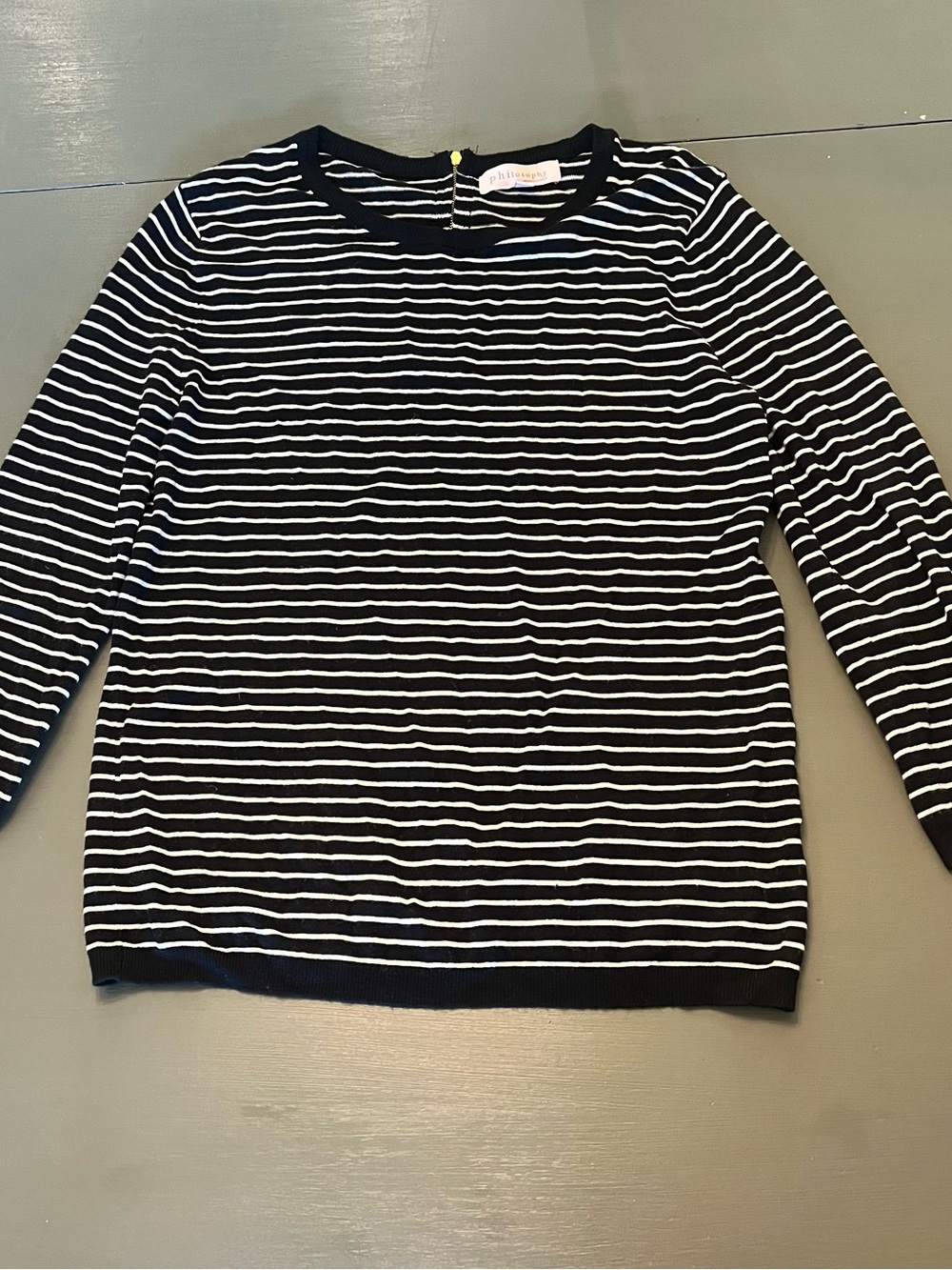 Striped Black and White Long Sleeve Sweater